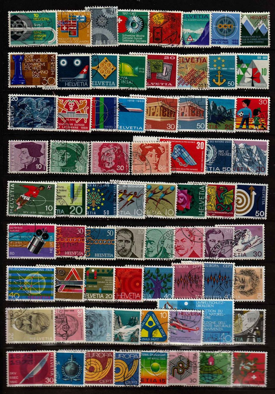 Tous les timbres: 1967 - 1974 Schweizer Werbemarken – D'occasion à Arlesheim par gaugi43