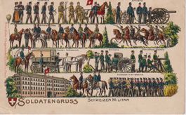 AK Soldatengruss - Schweizer Militär - Meiringen 1913