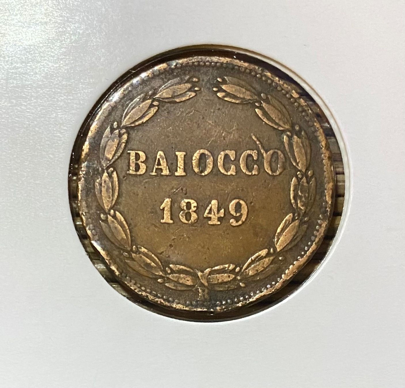 Europäische Münzen: Kirchenstaat 1 Baiocco 1849 R – Gebraucht aus Speicher von  2