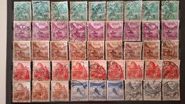 Lot antike CH Briefmarken Landschaftsbilder