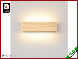 Holz LED Wandleuchte, Warmes Ambiente Licht - Wandlampe