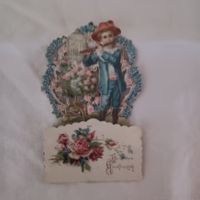 Antike Klappkarte zum Aufstellen Oblade