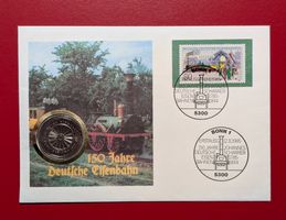 DEUTSCHLAND 150 J. DEUTSCHE BAHN MÜNZBRIEF NUMISBRIEF 1985