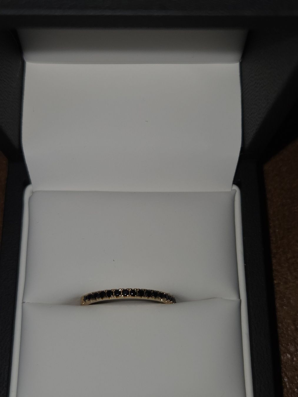 Anelli: Ring Silber 925 -goldfarbig mit schwarzen Steinen SIF Jakobs – Usato da Grosshöchstetten venduto da Dirue 2