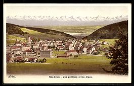 AK Ste-Croix, Vue générale et les Alpes