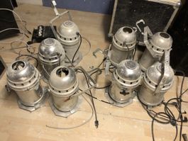 Theater Scheinwerfer PAR 64 Aluminium 8 Stk gebraucht