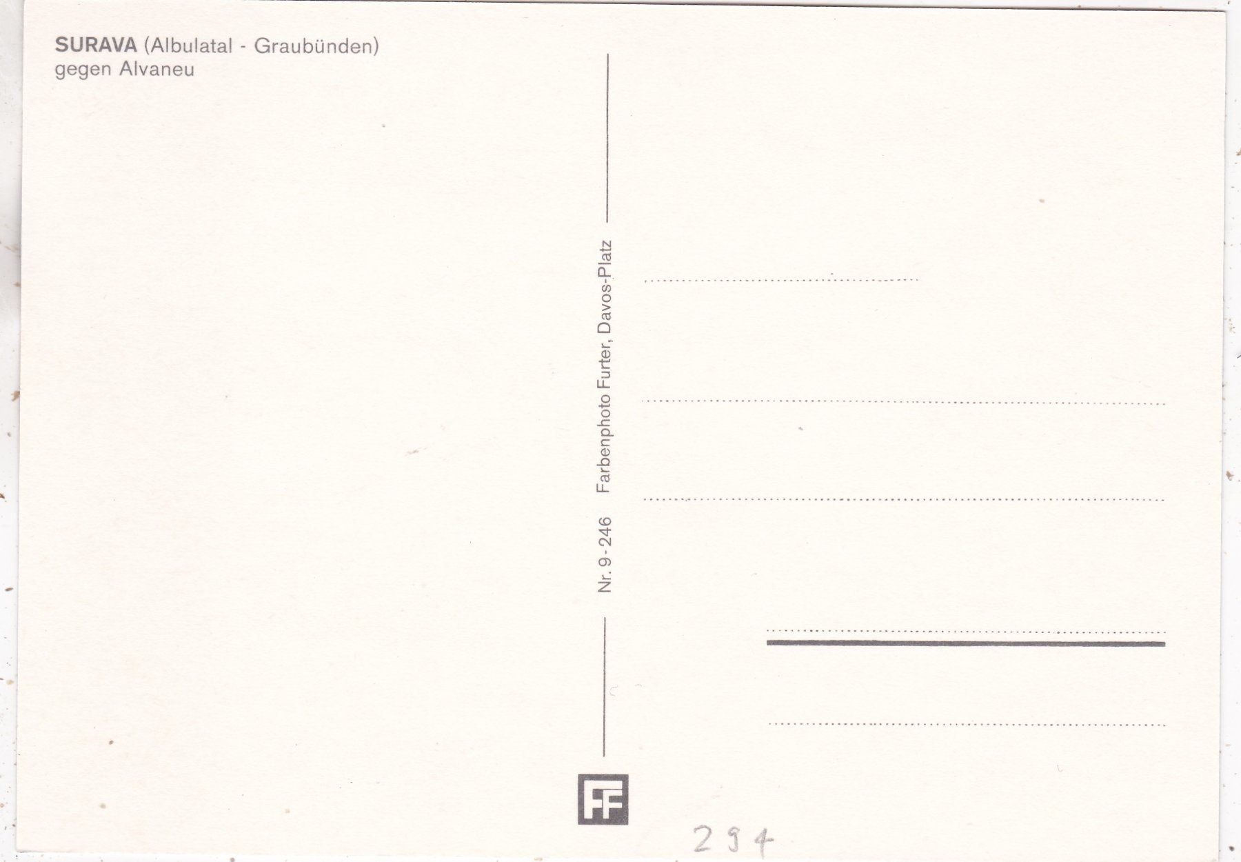Cartoline postali: Surava gegen Alvaneu – Usato da Herisau venduto da Lisegrat2008 1