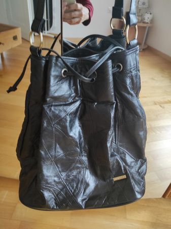 Tasche Damen schwarz Marke STEFANO Leder