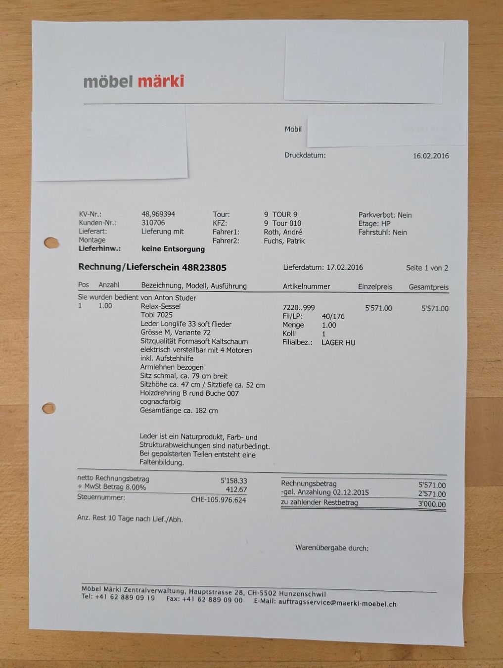 Sessel: Relax-Sessel, Leder Bordeaux, Rundfuss – Gebraucht aus Münsingen von Rehtre 9