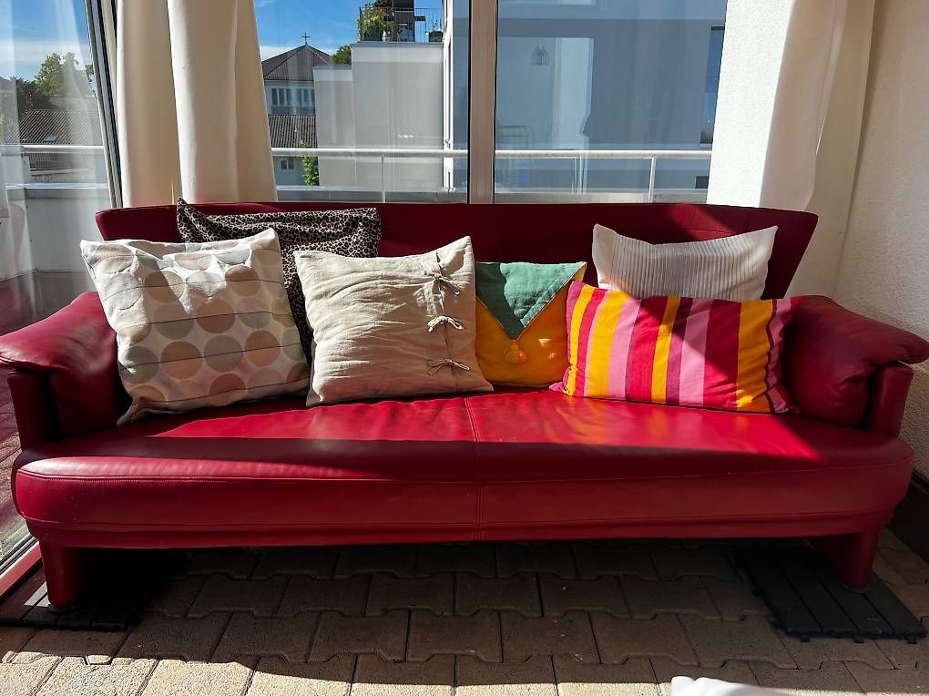 Rolf Benz Divani: rotes Rolf Benz Ledersofa – Usato da Zürich venduto da ciaostuffy 2