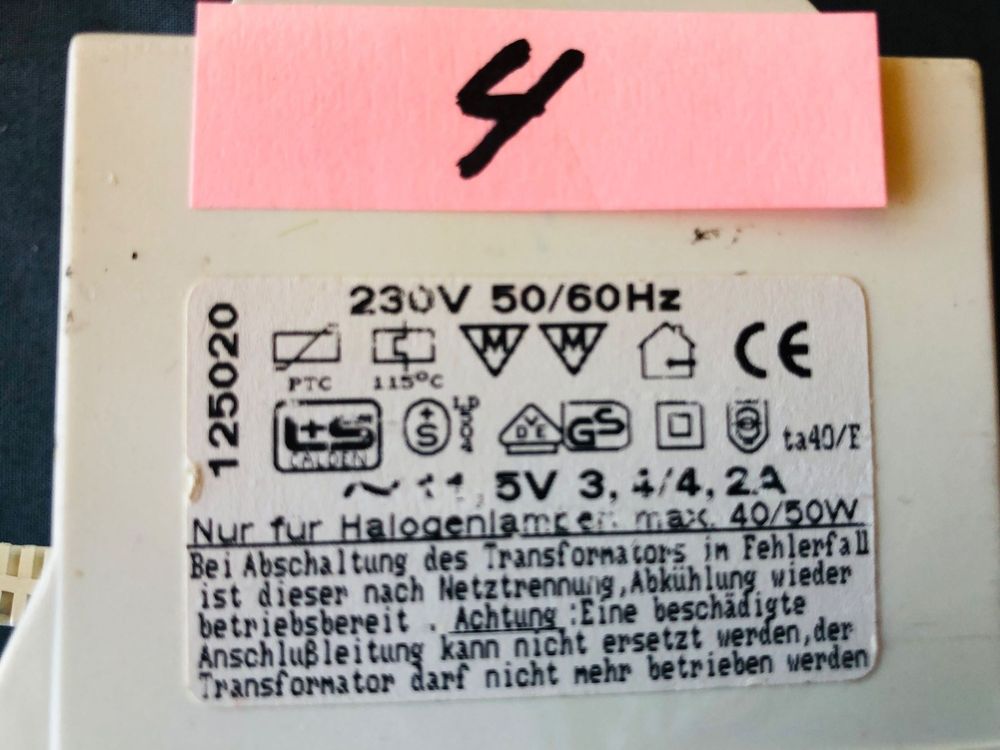 Trafo für Halogen Lampen 40/50 W, 230 Volt Kaufen auf Ricardo