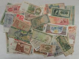 60 interessante Banknoten aus verschiedenen Ländern