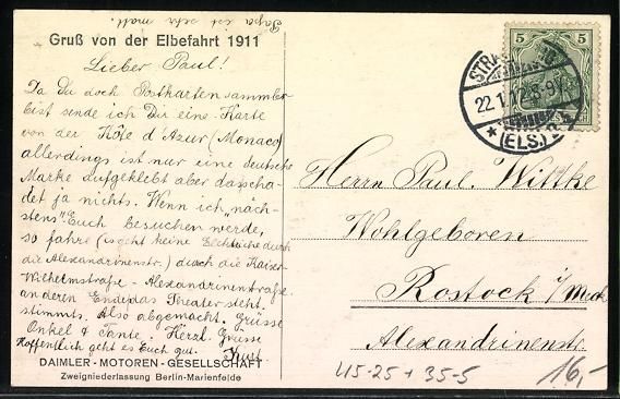 Cartoline postali: Monaco, Rennkreuzer Lürssen-Daimler ex  – Usato da Berlin venduto da bartko-reher 1