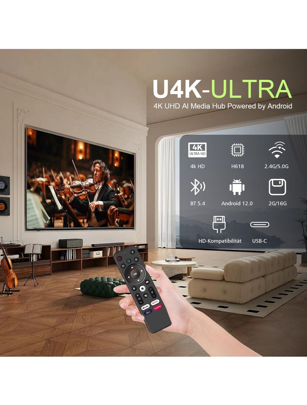 Lettore multimediale & Streamer: Mini TV Box, Android 12.0 TV Box with Android – Nuovo e nell'imballaggio originale da Winterthur venduto da Pcline1 3