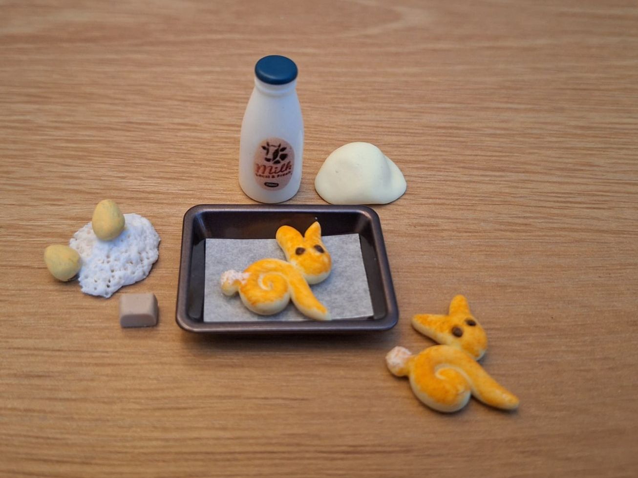 Case e mobili per bambole: Handmade Hasenbrötchen Back Set – Nuovo (secondo la descrizione) da Zürich venduto da HandmadeTinyFood 2