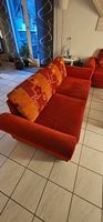 Sofa Couch 3 Sitze Rot no Rolf Benz