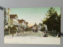 Alte PK / Kreuzlingen - Hauptstrasse Gelaufen 1915