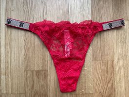 Victoria’s Secret Shine Strap Lace Thong M NEW