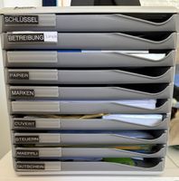 Büro Ablagesystem viele Fächer grau Leitz 