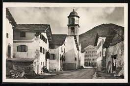 AK Bivio, Ortsansicht mit Kirche