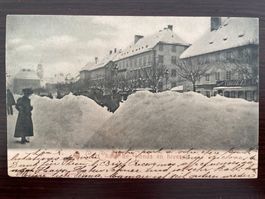 LA CHAUX-DE-FONDS en hiver, animée, beaucoup de neige, 1903
