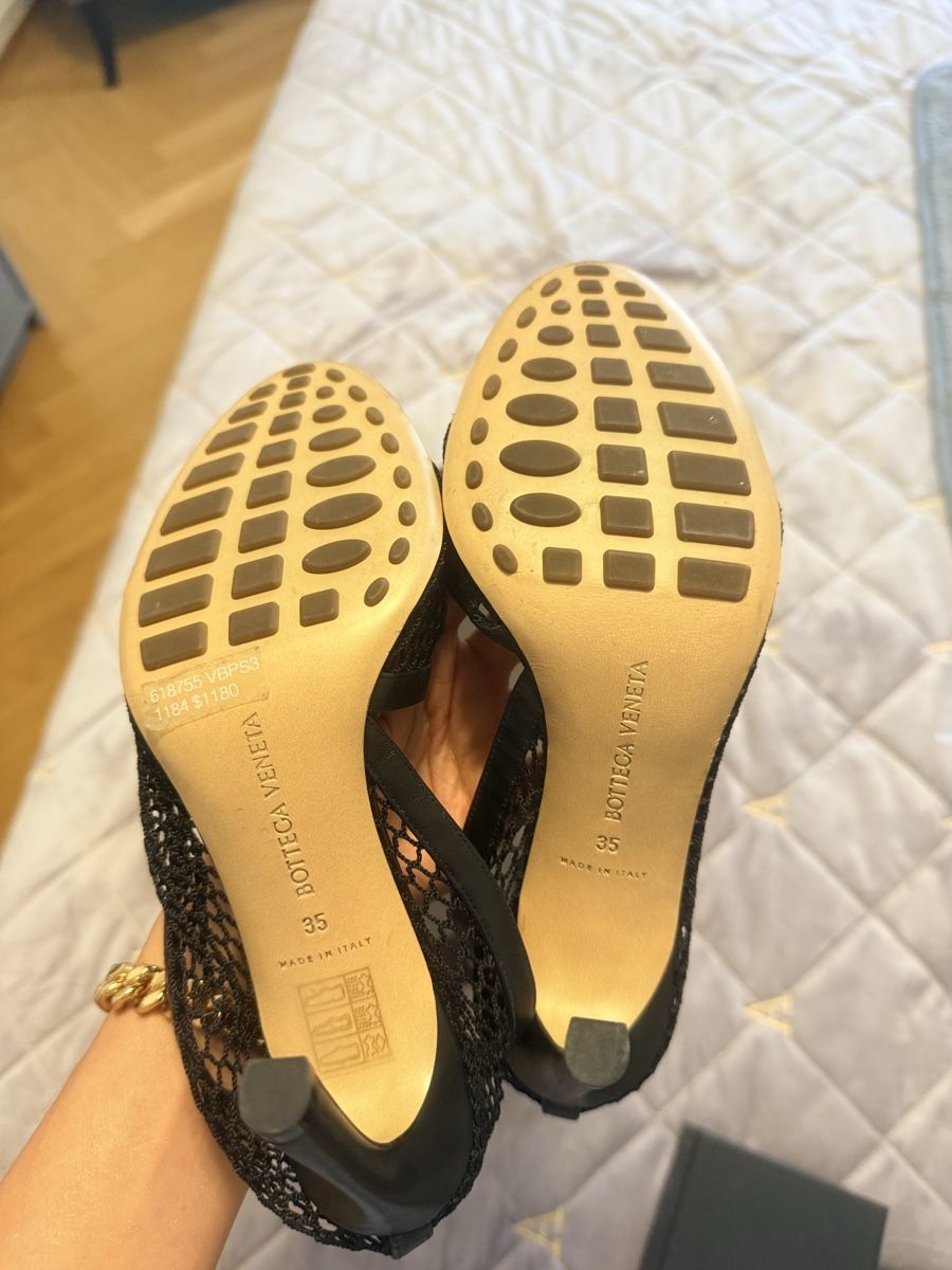 Bottega Veneta Damenschuhe: Bottega Venetta Mesh Chain Leather ankle strap sandals – Neu (gemäss Beschreibung) aus Genève von iri_f78b 4
