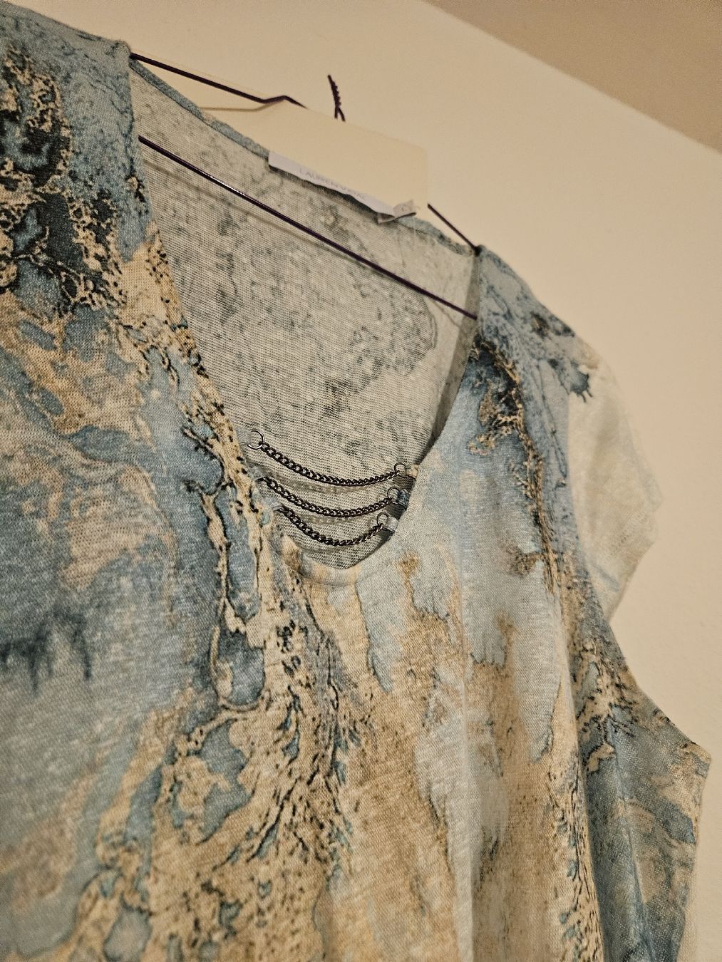 T-Shirts: Top Lauren Vidal imprimé chaînes taille L – Neu (gemäss Beschreibung) aus Mühleberg von Eliboub 1