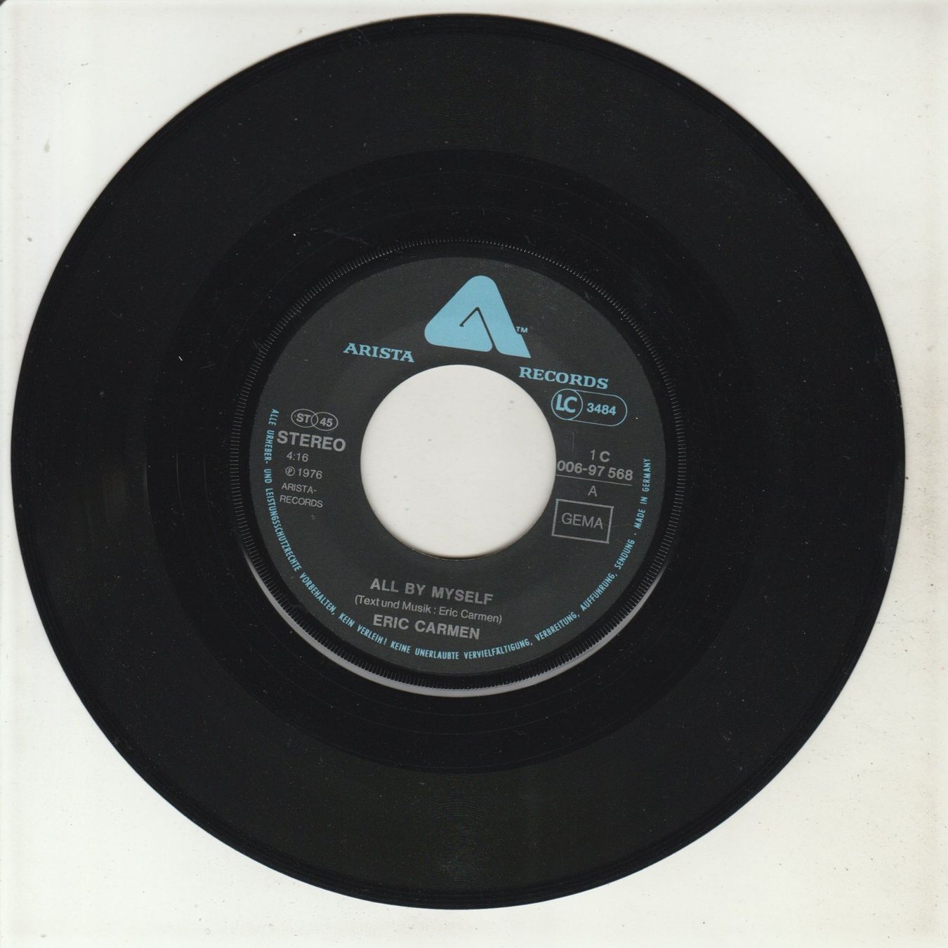 Schallplatten: Eric Carmen - All by myself 7" Vinyl 1976 – Gebraucht aus Tübach von JamesStone 2