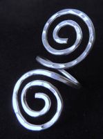 Handgearbeiteter Silber 925 Spiralen Fingerring