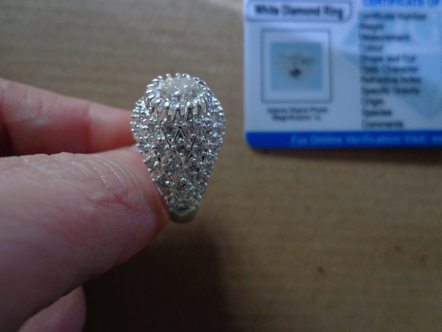 Anelli: Bague en Argent 925 Diamant Lab Certificat – Nuovo (secondo la descrizione) da Genève venduto da TradeCH 1