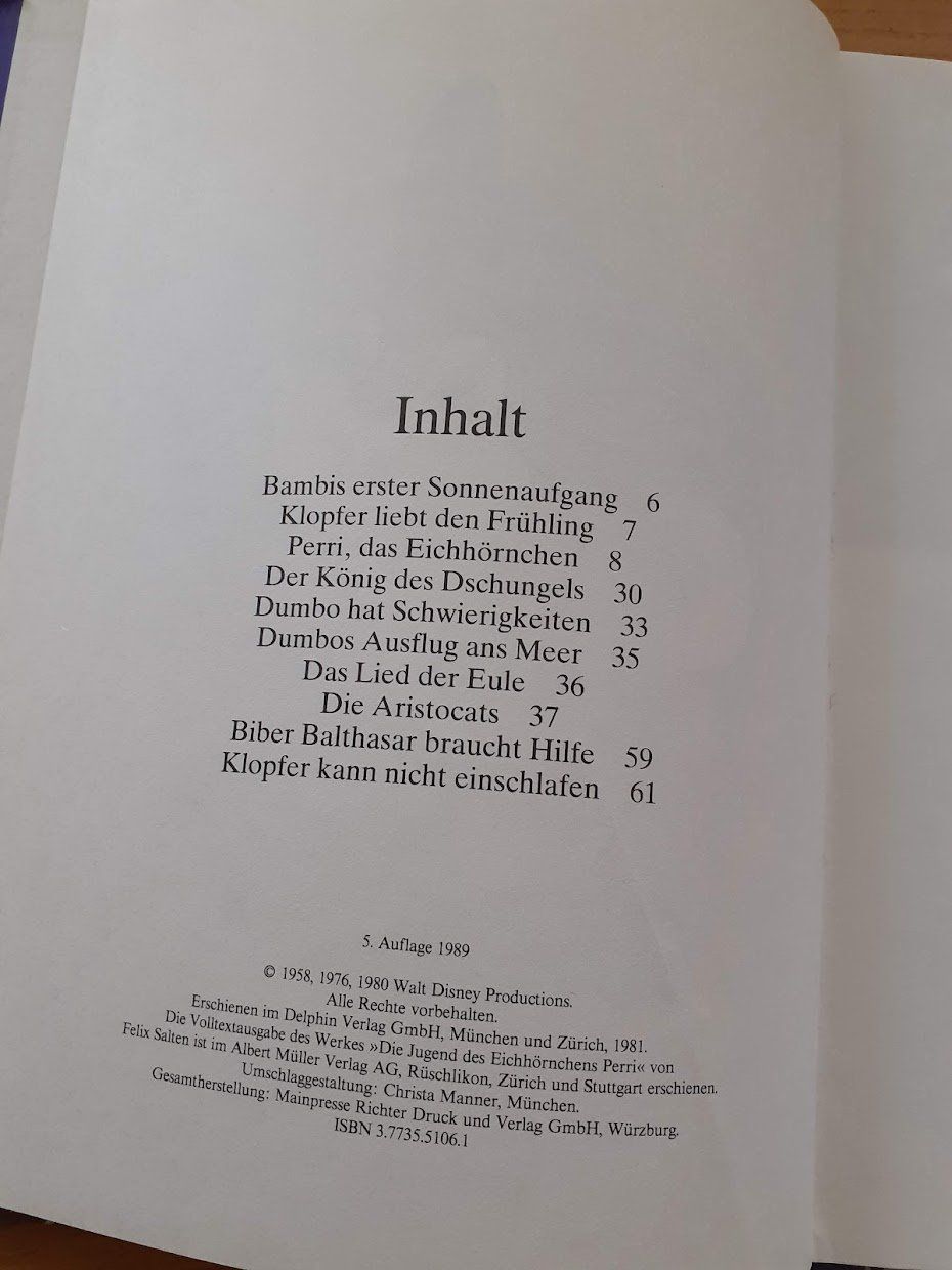 Bücher: Die schönsten Tiergeschichten Walt Disney – Gebraucht aus Dübendorf von Fip05 2
