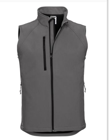 Russell Softshell Weste, Grau, Grösse M, Neu mit Etikett