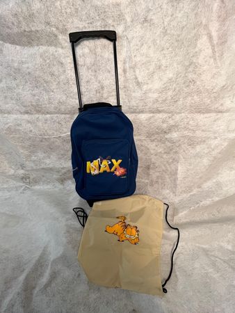 Neuwertiger Rucksack/Koffer für Kinder + Garfield Turnbeutel