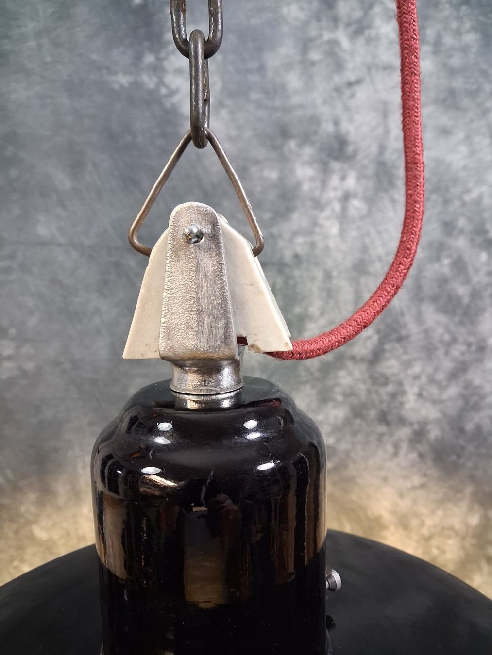 Lampade: Restaurierte alte Emaille Industrie Lampe – Usato da Winterthur venduto da lampenretter 3