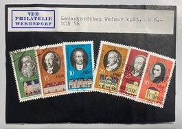 Briefmarken DDR, Weimar Gedenkstätten, komplett!