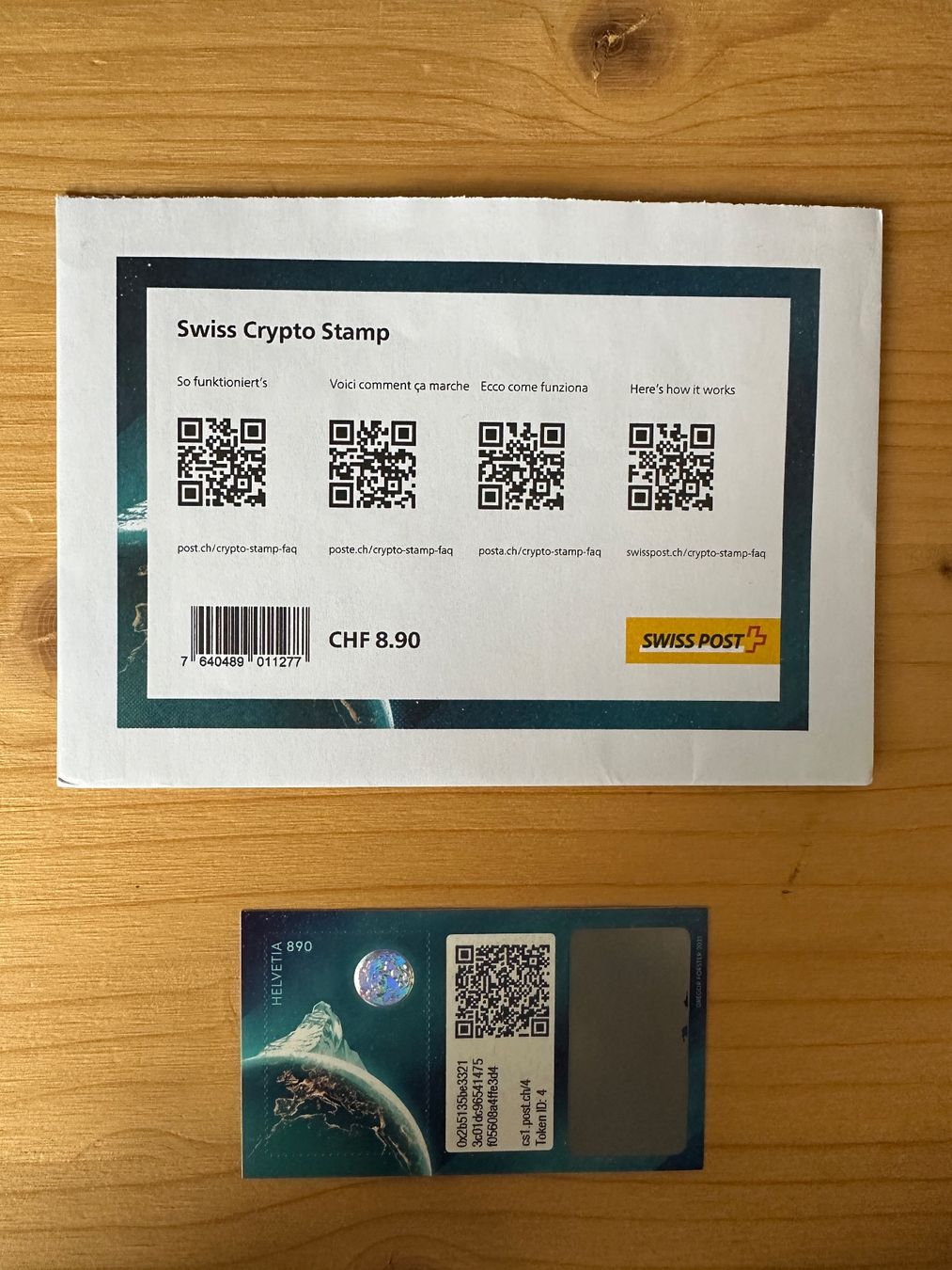 Tutti i francobolli: Swiss Crypto Stamp ID: 4, Säntis – Nuovo (secondo la descrizione) da Meggen venduto da Head_automatica