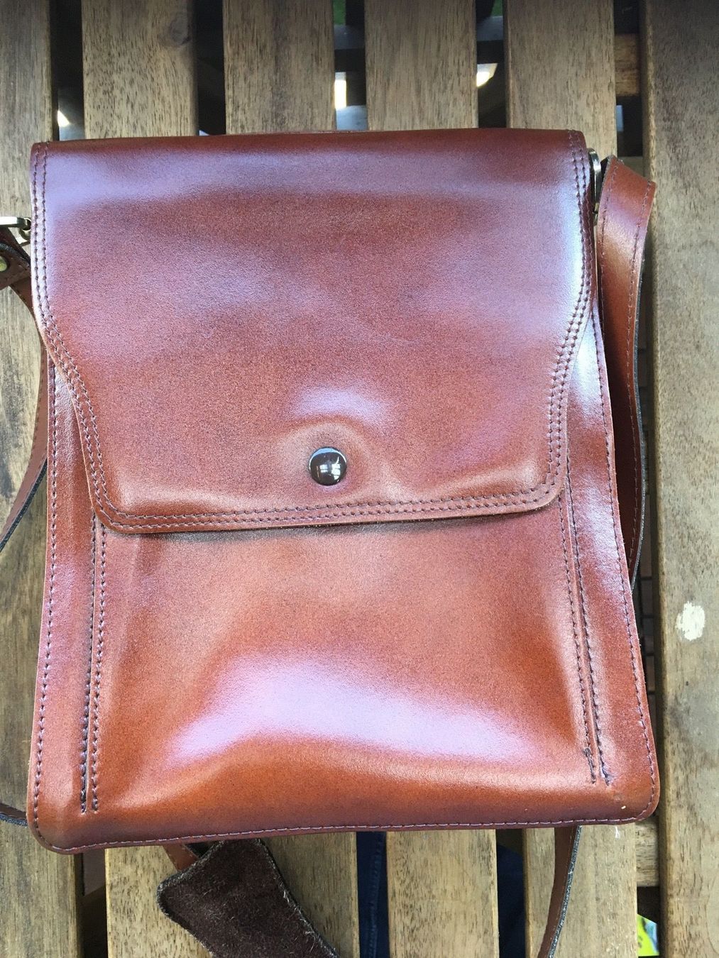 Borse: Braune Lederhandtasche – Usato da Bauma venduto da Budgerigar 4
