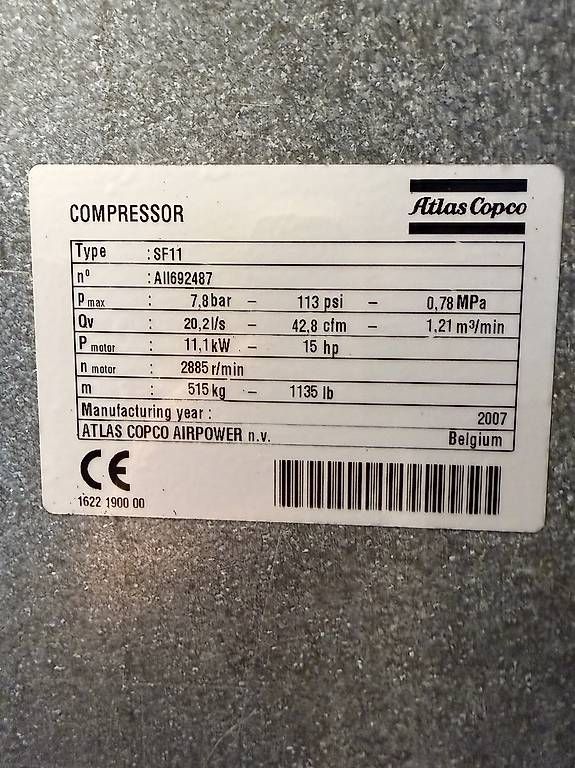 Atlas Copco Compressori: Atlas Copco Schraubenkompressor mit externem Luftkessel – Usato da Liestal venduto da Golf227 1