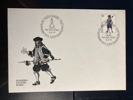Schweiz 1974 100 J. UPU Standesläufer Marke + Cachet Basel