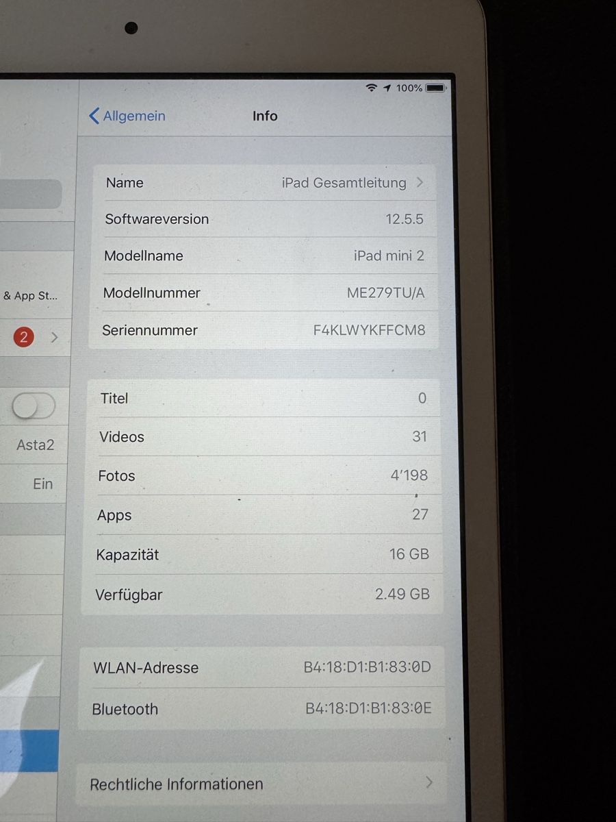 Apple Tablet PC: IPad mini 2 – Usato da Embrach venduto da Sartre 1