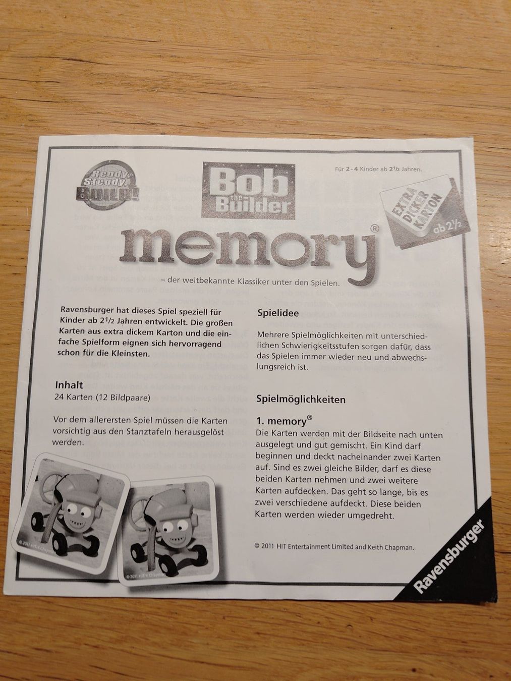 Ravensburger Spiele: Memory "Bob the Builder" – Gebraucht aus Hinwil von grb02 2