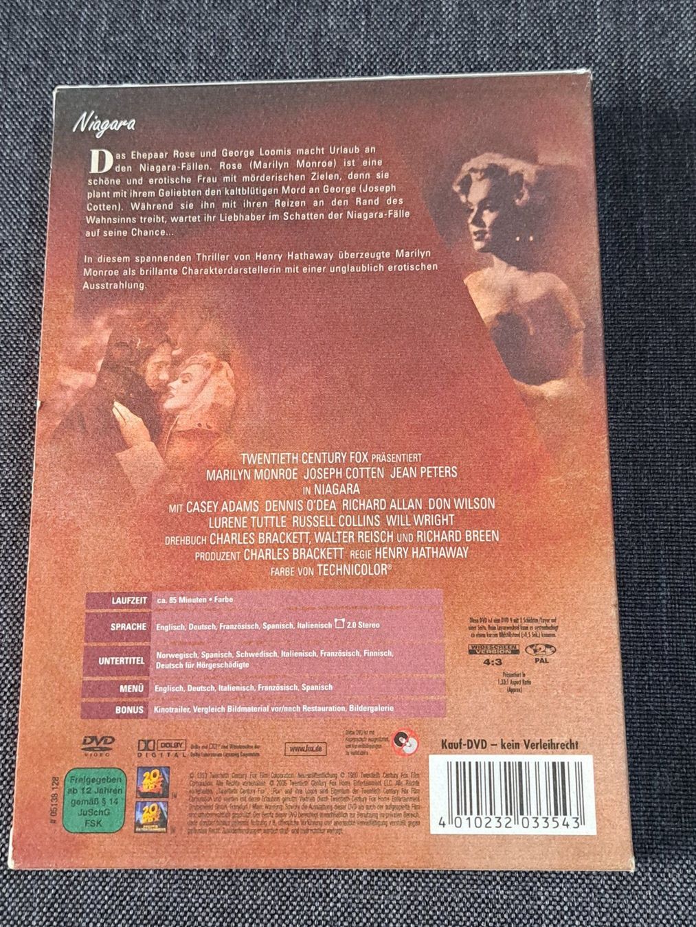 Alle DVDs: DVD Nigara mit Marilyn Monroe 1953 – Gebraucht aus Unterseen von Kanica 1