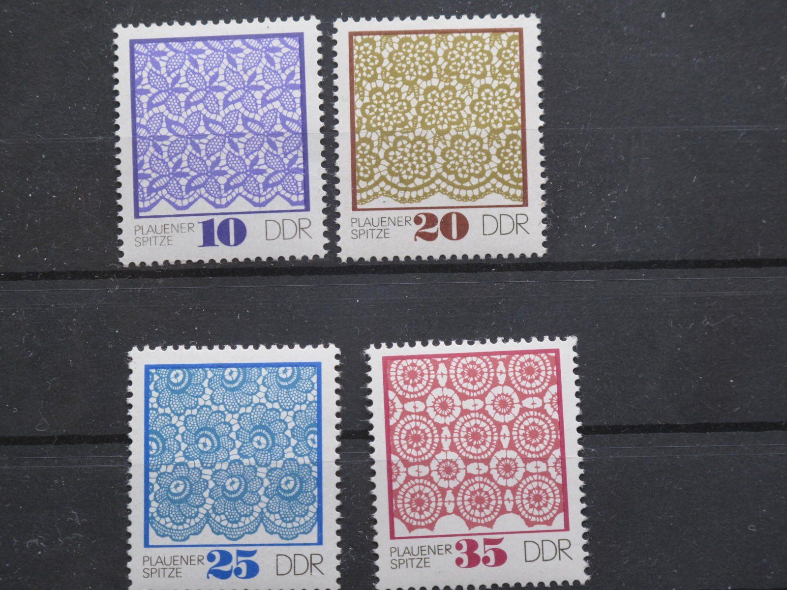 Tutti i francobolli: DDR 1974 Plauener Spitze ** – Usato da Wil SG venduto da fva01