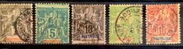 Martinique 1892 Kolonien Allegorie Commerce 5V GEST Klassik