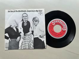 IAN DURY tolle Single Single Kult label Stiff Superman's big
