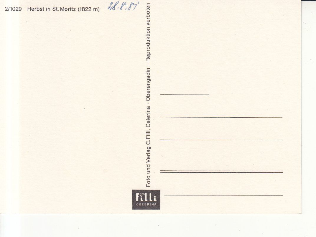 Cartoline postali: St. Moritz 1984 – Usato da Bürglen TG venduto da StampGraf 1