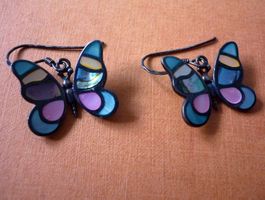 Schmetterling Ohrringe - 925 Silber