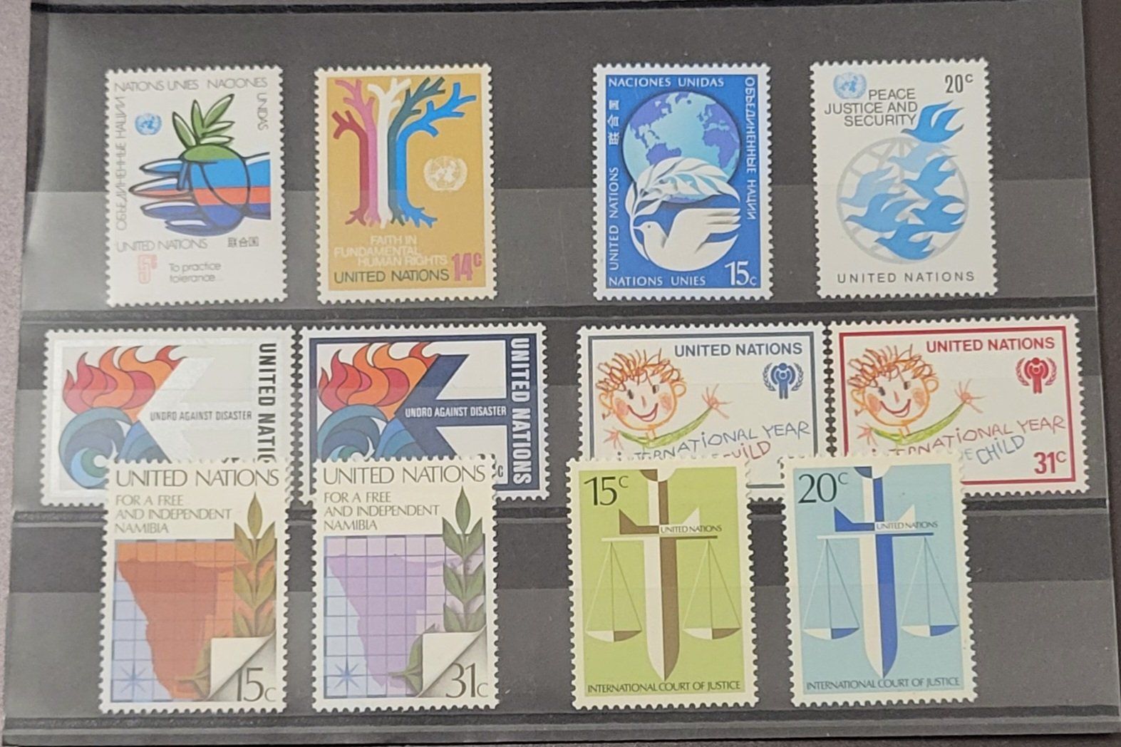 Tous les timbres: United Nations UNO 1979 postfrisch ** – Neuf (Voir description) à St Gallen par Stampsalshobby