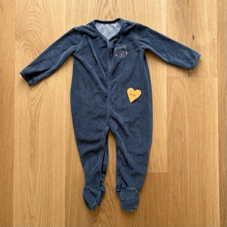 Manor Strampler Pjama Teddy, Blau, Gr. 80 Top Zustand!