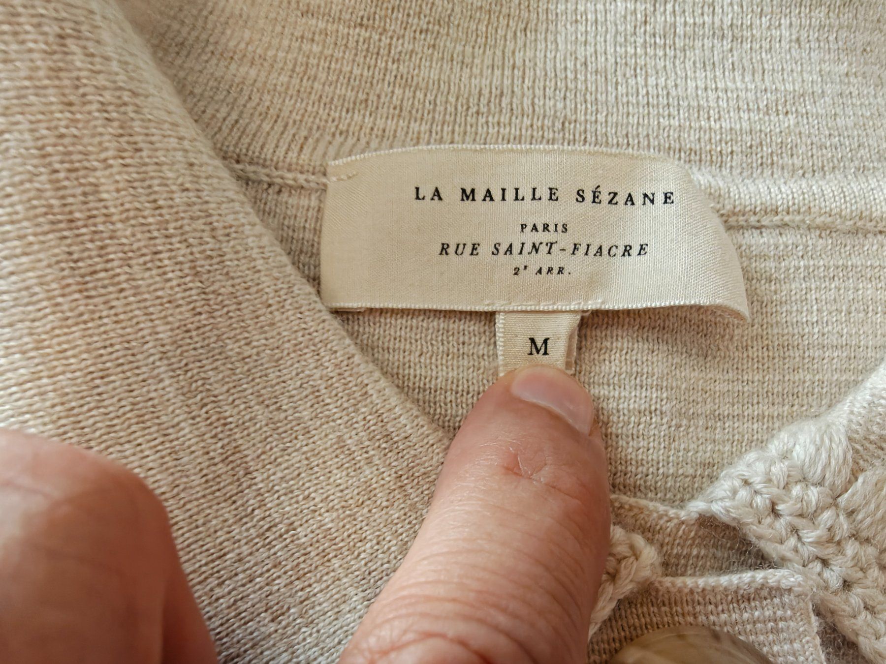 Sezane Jacken: Sezane Maille Strickjacke beige, Gr. M – Gebraucht aus Hedingen von muse10 1